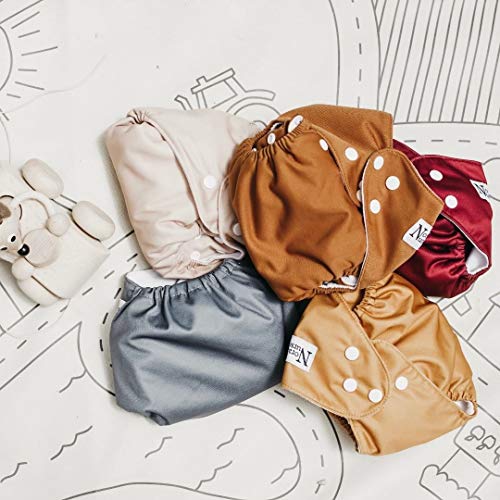 Pacific Neutrals Baby Cloth Pocket Diapers 7 Pack, 7 Bamboo Inserts, 1 Wet Bag by Nora's Nursery - Thumbnail 7