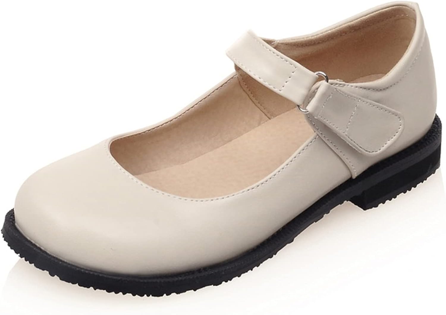 Amazon.com | Womans Low Heel Dress Mary Jane Pumps with Classic and Relaxed Warming Buckle Strap 