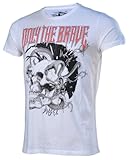 Diesel Men's ONLY THE BRAVE Skull with Snakes T-Shirt - White