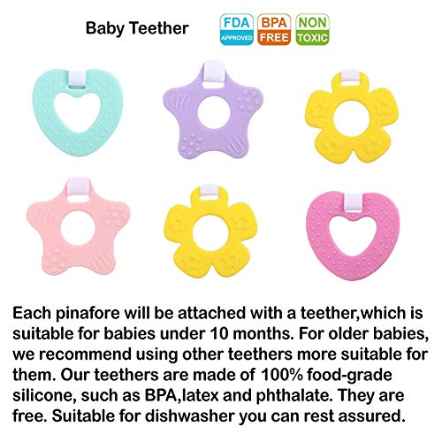 Baby Bandana Drool Bibs Unisex for Teething and Drooling - Super Soft Absorbent Cotton Bibs,Teething Toys Set Toddler Baby Shower Gift for Boys & Girls (8 Pack -2)