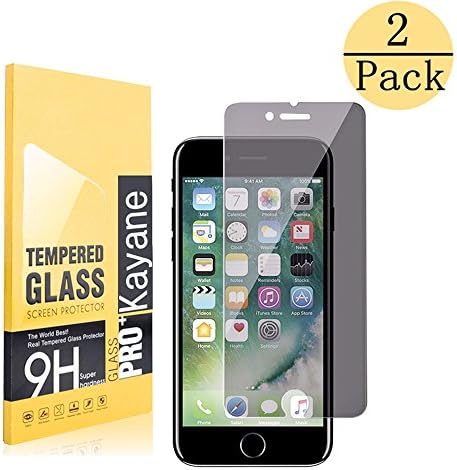 [2 Pack] Apple IPhone 7 Plus Anti-peeping Privacy Screen Protector,Kayane Explosion Proof Anti-peeping Privacy [9H Hardness][Easy Install]Tempered Glass Screen Protector Film for iPhone 7 Plus 5.5"