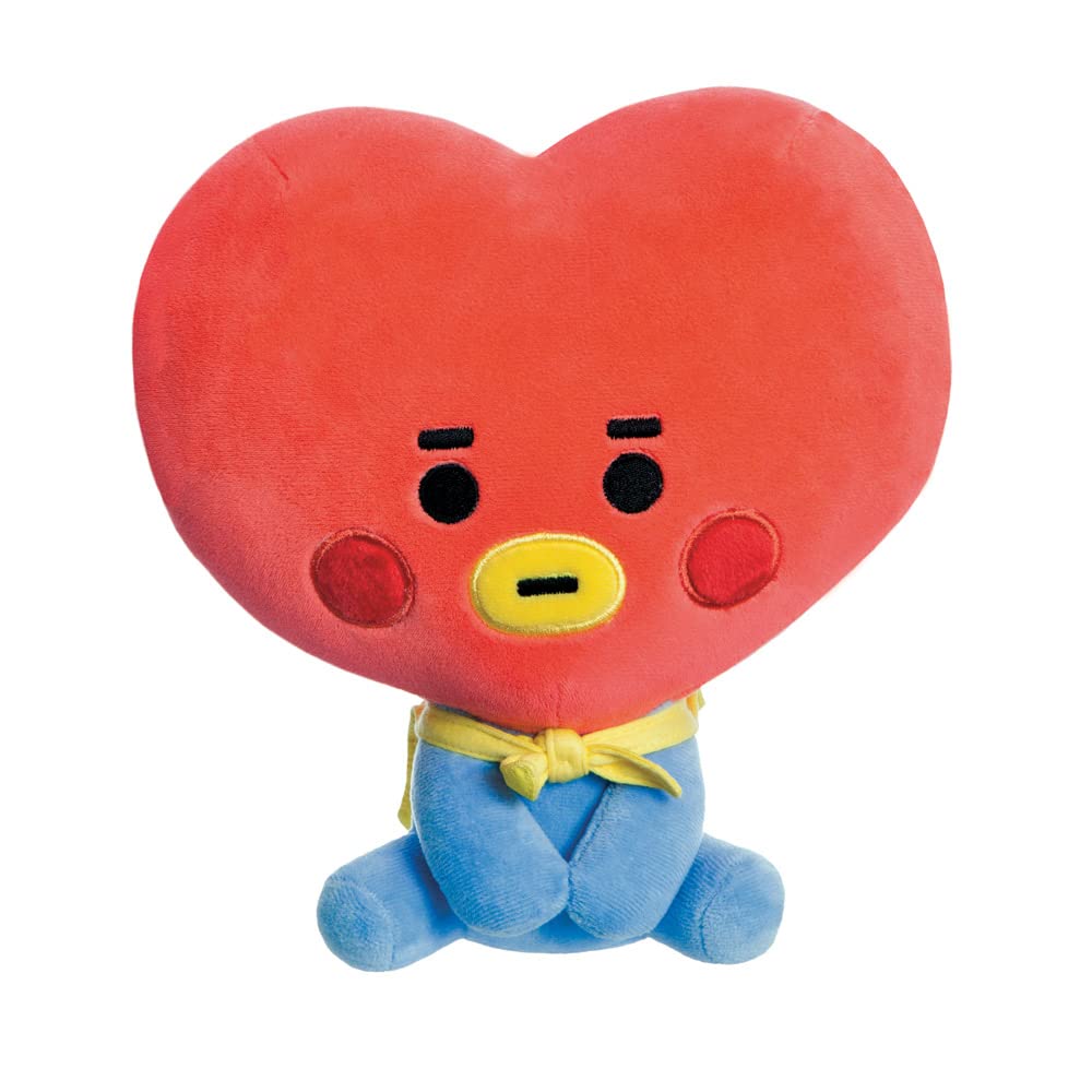 Aurora, 61474, BT21 Official Merchandise, Baby TATA Sitting Doll 8In, Soft Toy, Blue and Red