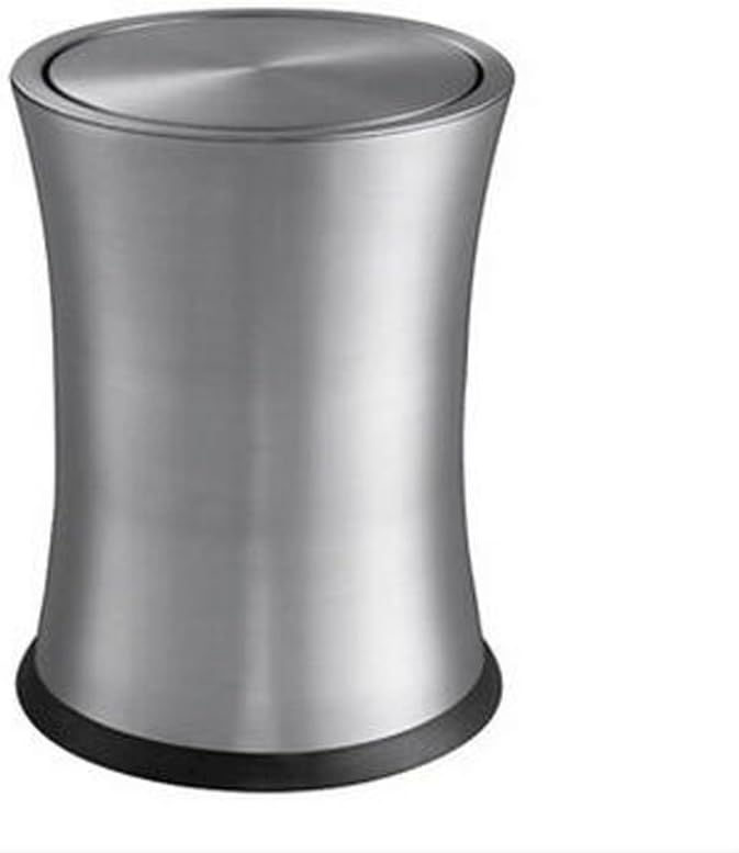 GAOLILI Home Stainless Steel Creative Fashion Toilet Trash Cans Dustbins (Color : Silver)