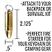OPG3 Bullet Lighter Keychain - EDC Waterproof Lighter - Magnesium Fire Starter for Survival and Emergency Use