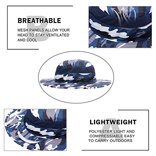 Wander G Fishing Hat for Men Women,Outdoor Sun Cap UPF 50+ UV Sun Protection with Removable Neck Flap, Face Cover Mask & Windproof Strip, Sun Hat for Outdoor Sports & Travel - Thumbnail 3
