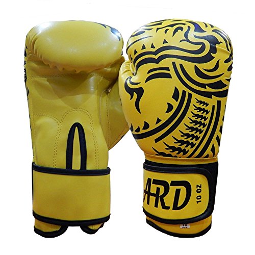 ARD-Champs ARD Boxing Gloves Art Leather Punch Training Sparring Kickboxing MMA Fighting Tiger Model Gloves (14oz)