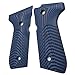 EXEL G10 Grips for Beretta 92/96, Super Slim Full Size, Wave Texture, Cool Hand Brand, Gun Grips Screws Included, Blue/Black