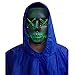 Halloween Mask Cosplay LED Glow Scary EL Wire Light Up Grin Masks for Festival Parties Costume (Green 2)