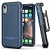 Encased iPhone XR Belt Clip Rugged Holster Case, Heavy Duty Protective Cover Holder (Rebel Armor Series) Blue