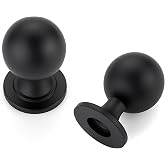 Ravinte Decor Black Round Ball Cabinet Knobs, 12 Pack Drawer Knobs, 0.85in | Ball Knob Shape, Kitchen Cabinet Restyle, For Drawers, Dressers, Cupboards, Wardrobes, Home Hardware Upgrade