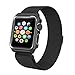 ALNBO for Apple Watch Band 38mm Milanese Loop Magnetic Mesh Stainless Steel Band with Metal Bumper Case for iWatch Series 3 Series 2 Series 1 Sport Edition Black