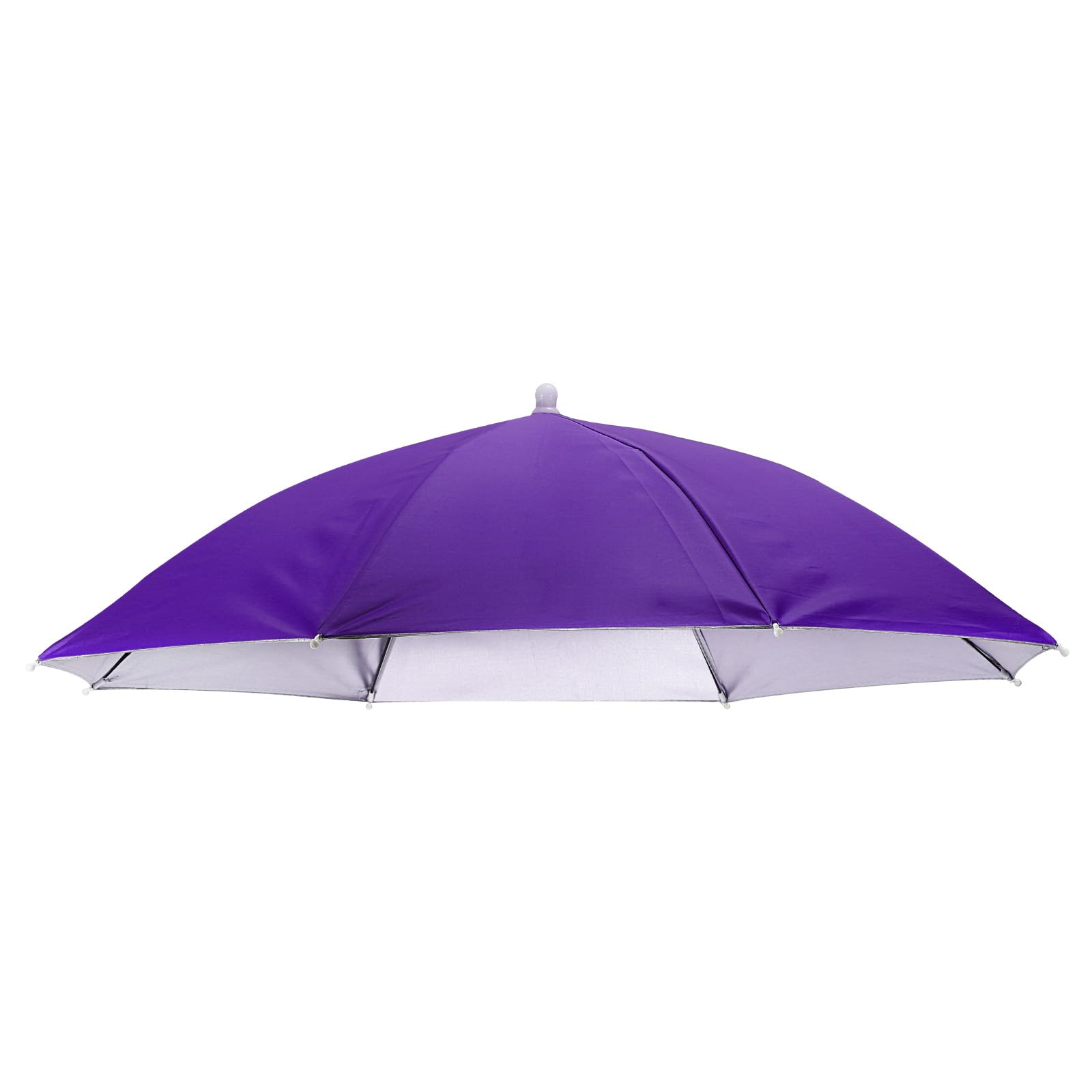 PATIKIL Umbrella Hat, 27 Inch Hands-Free Fishing Umbrella Hat Elastic Headband Folding Sun Rain Cap for Camping Gardening Hiking Farming Beach, Purple