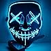 MeiGuiSha LED Halloween Light Up Purge Mask Women,Halloween Scary Cosplay Purge Mask LED for Festival Padrties (sage)