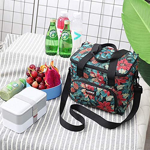 Tronet Picnic Bag Insulated Cooler Lunch Bag Camping Picnic Box Shoulder Thermal Double Layer 10L - Thumbnail 2
