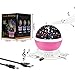 YHMAE Music Night Light Projector Lamp Baby Star Projector 360 Degree Rotating 9 Multicolor Changing with Rechargeable Battery,12 Soft Light Music for Relax and Sleep (Pink)