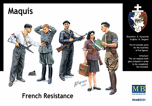 Master Box Maquis French Resistance (5) Figure Model Building Kits (1:35 Scale)