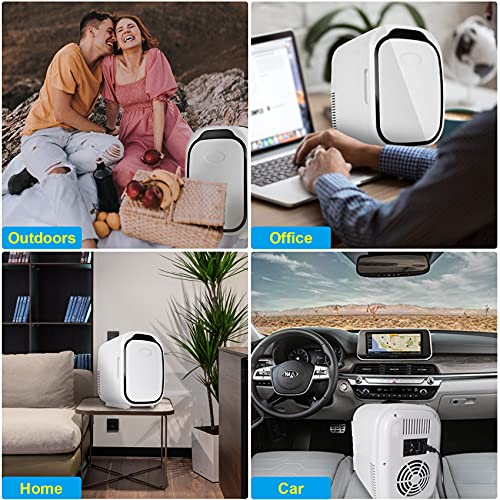 Mini Portable Fridge 6 Liter, Thermoelectric Cooler and Warmer for