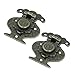 2 Pcs Antique Style Snap Fastener Bronze Tone Lantern Shape Metal Latch