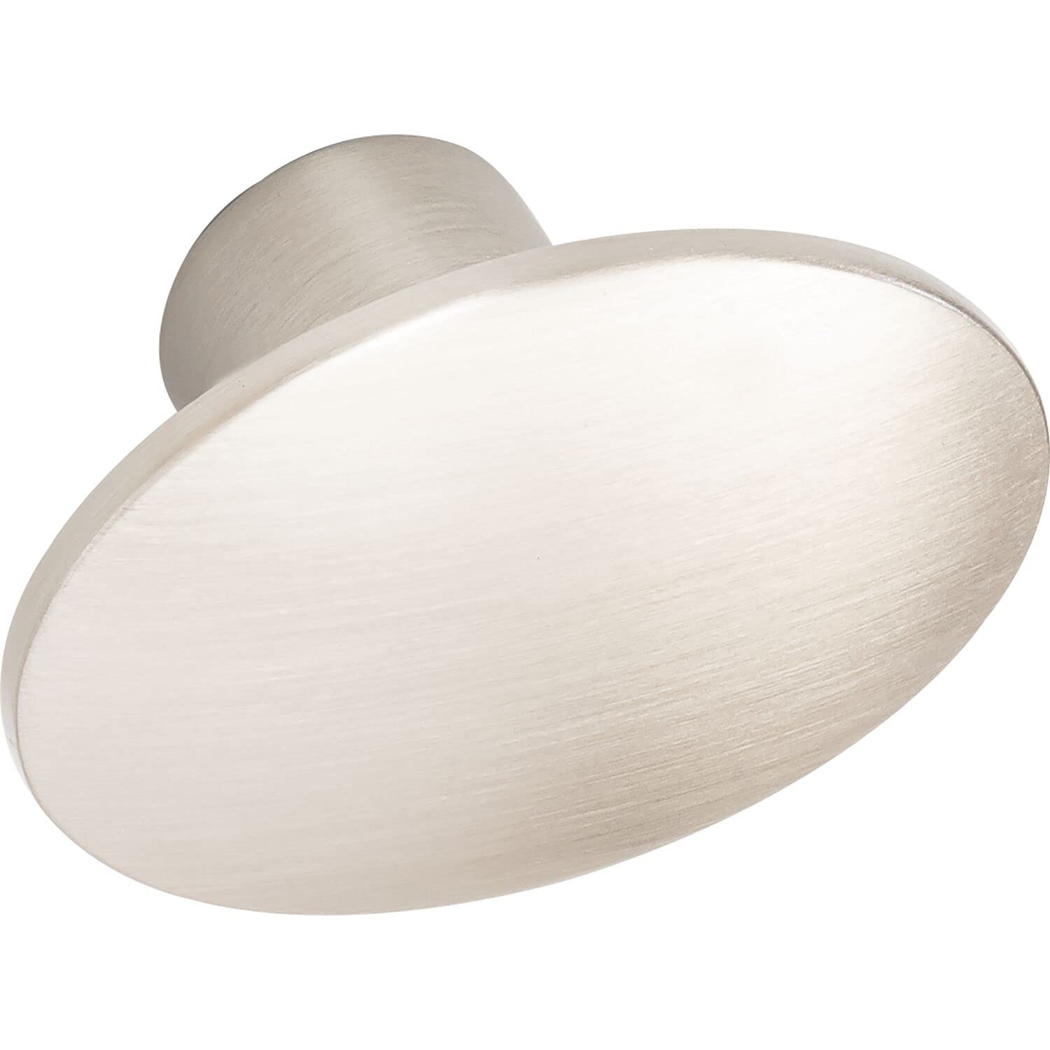 Furnipart Dome Furniture Knob 50 x 36 mm Oval Ideal as Drawer Knob, Zinc Die-Cast Stainless Steel Effect