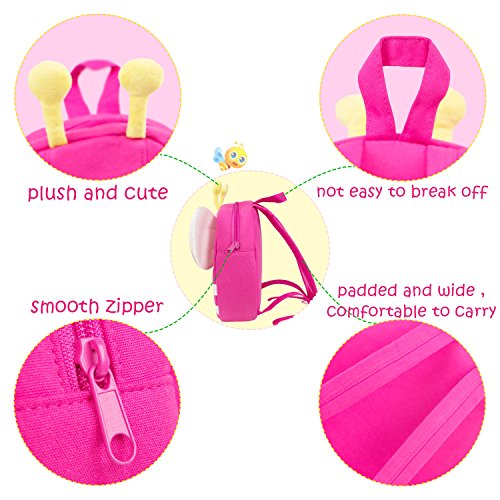 Volens Toddler Backpack Kids Preschool Backpack for Girls with Safety Leash,Pink - Thumbnail 5