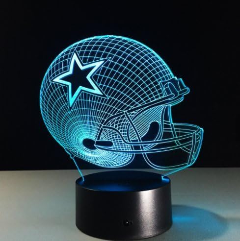 Football Helmet Light - Touch Control Football Helmet Light- Upgraded Color Changing Touch Light - Night Light for Boys Men Women - Perfect Gift for Football Sports Lovers (Dallas Cowboys)