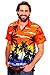 Funky Hawaiian Shirt, Beach, orange, XXL