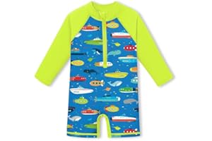 BesserBay Baby UV Protection Zip Front Sun Protective Long Sleeve One Piece Swimsuit 0-36 Months