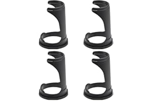 DRESSOOS 4Pcs Black Shaving Brush Stand Holder Set for Men's Grooming Non-Slip Base for Organized Storage and Easy Access