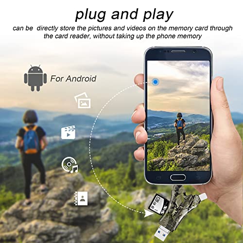 SUNTRSI Trail Camera Viewer SD Card Reader,4 in 1 SD and Micro SD