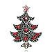 JUNKE Diamond-Bordered Christmas Jingle Bells/Tree/Reindeer/Wreath/Hat/Boots Brooch Crystal Rhinestone Pin Badge Brooches Xmas Gifts Christmas ornaments