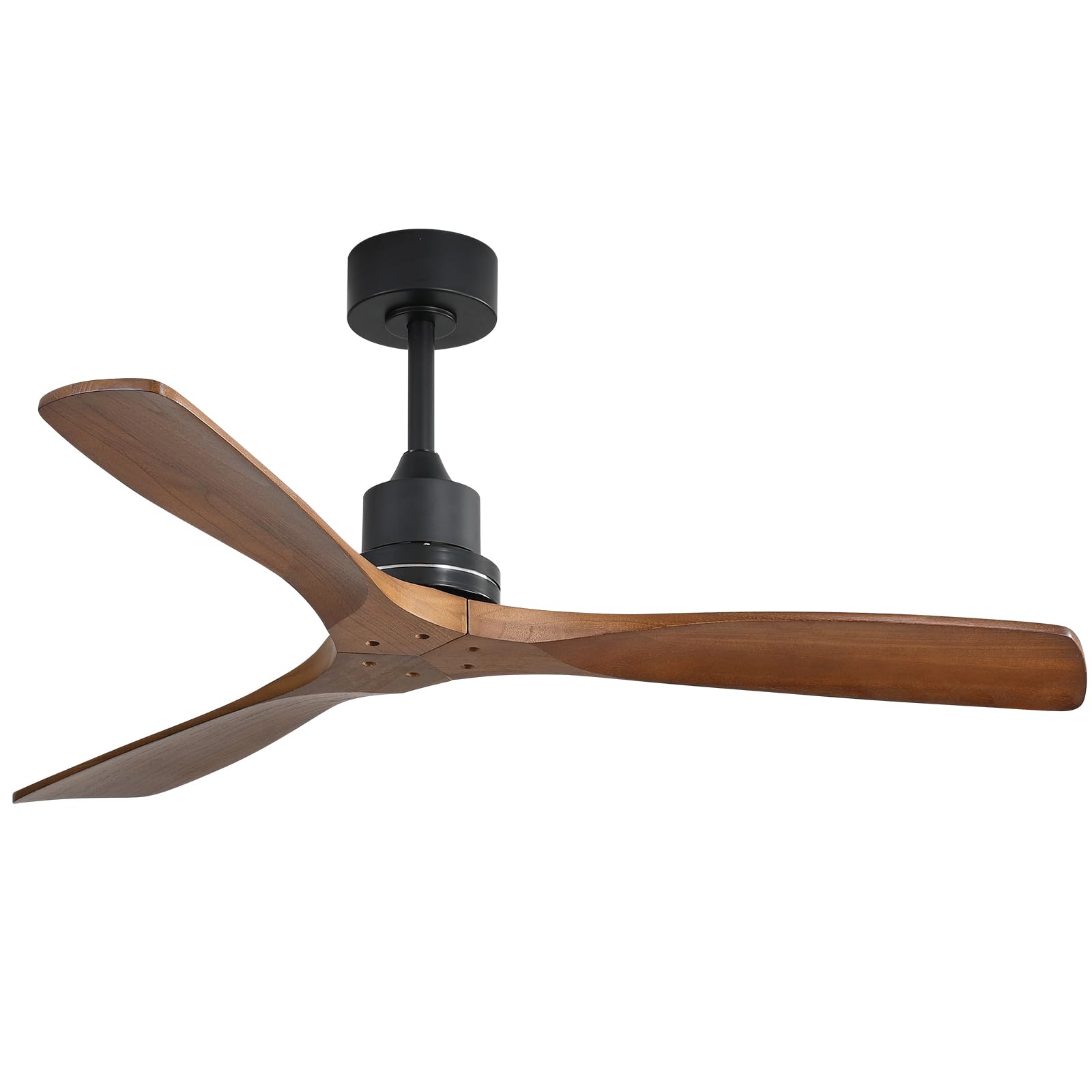 Wood Ceiling Fan no Light, Walnut, 52" Ceiling Fan