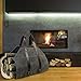 Log Carrier|Waxed Canvas Log Holder|Firewood Carrier Tote Bag|Fireplace Wood Stove Accessories-Grey