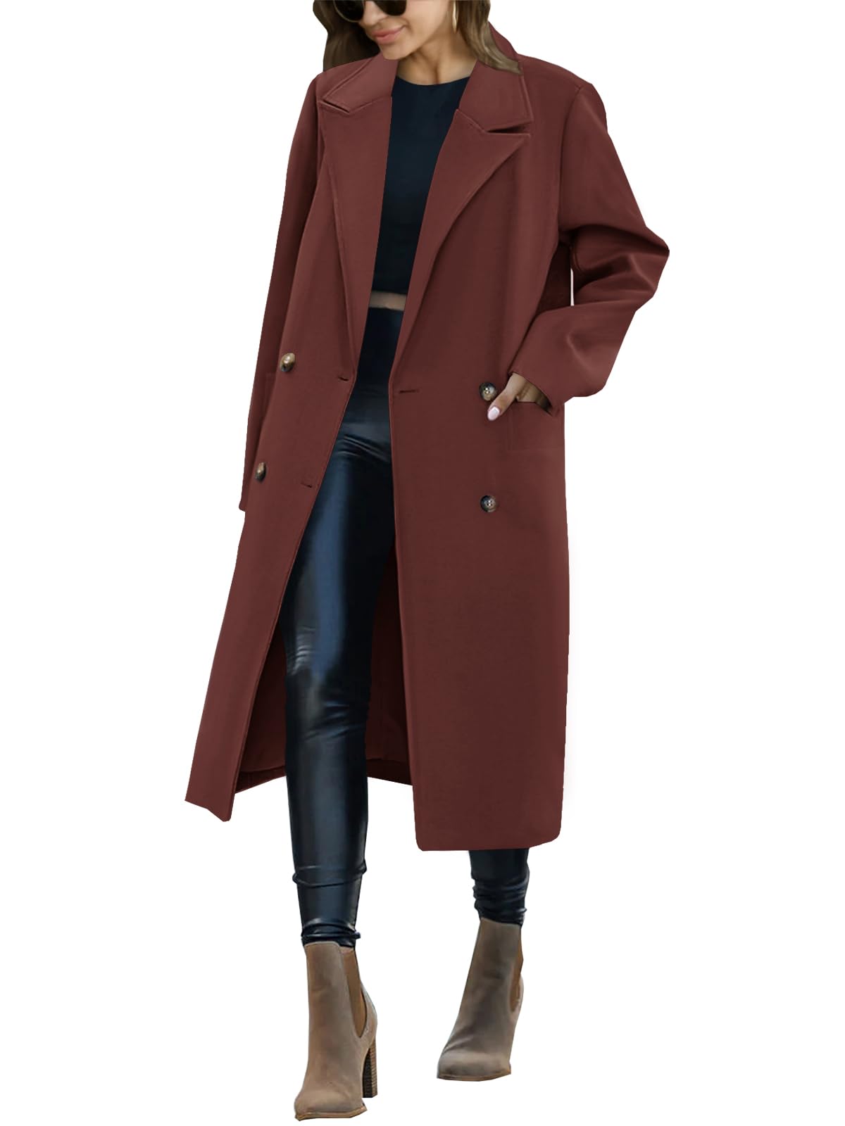 Veste Femme Patchwork Tricotée - Col Revers, Manches Contrastées, Coupe Courte Double Boutonnage - Style Décontracté, Bomber Léger - Taille 46 Et Autres Disponibles - 9