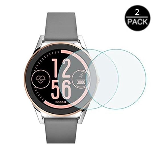 for Fossil Q Control Watch Screen Protector - [2pack] High Clear Smartwatch Tempered Glass Screen Protector for Watch Fossil Q Control,Q Control,q ...