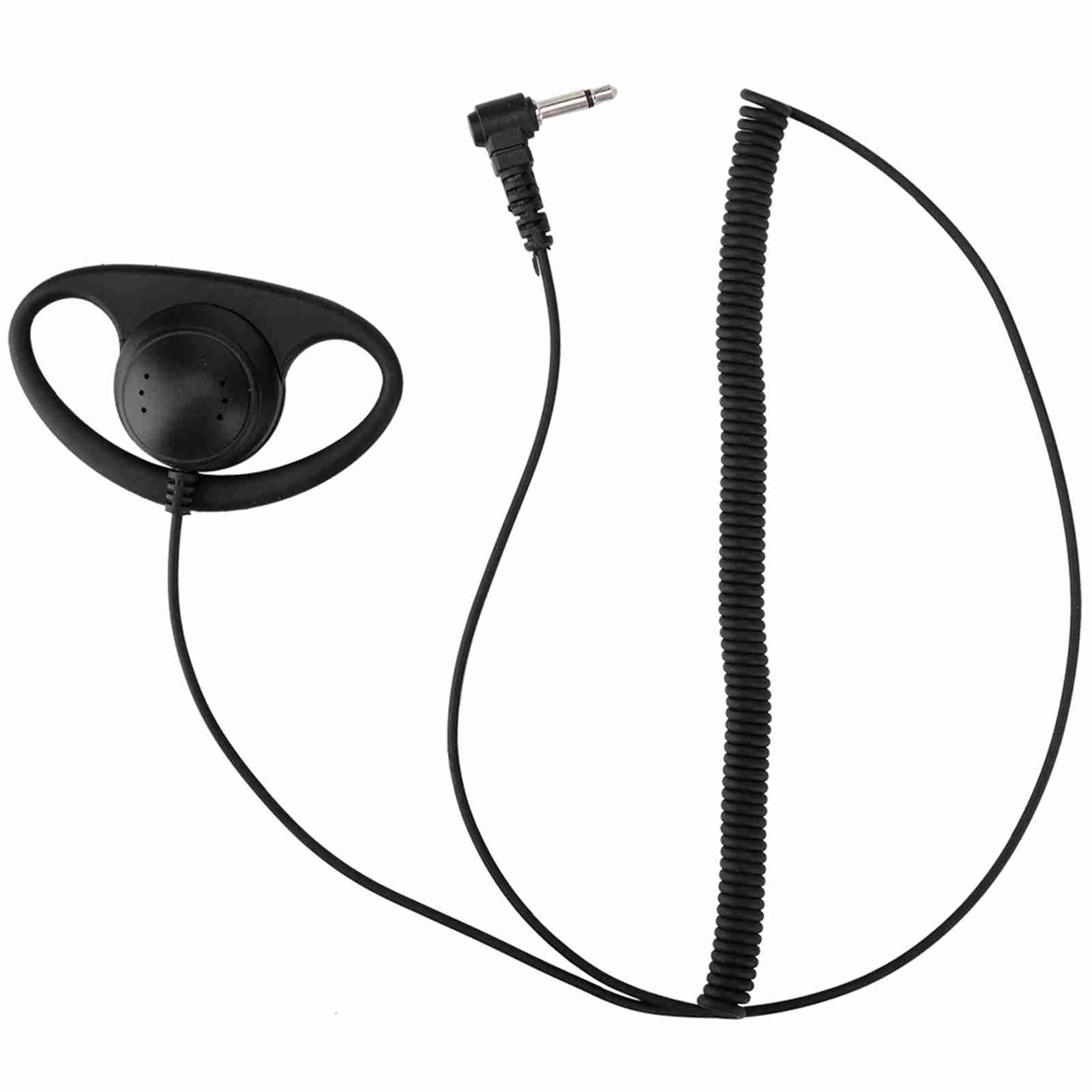 Earpiece, 3.5mm Jack D-Shell Type Listen/Receive Only Earpiece Headset, Soft Ear Hook Earpiece, for Two-way Radio, for Phone Radios Transceivers