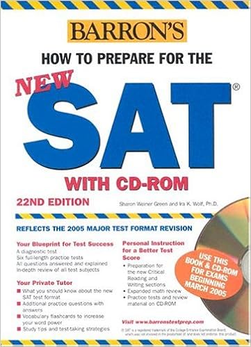 How To Prepare For The New Sat With Cd Rom Barron S Sat W Cd Green Sharon W Wolf Ira K 9780764175879 Amazon Com Books