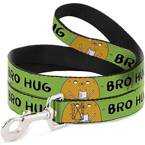 Dog Leash Finn Jake Bro Hug on Grass 6 Feet Long 1.0 Inch Wide