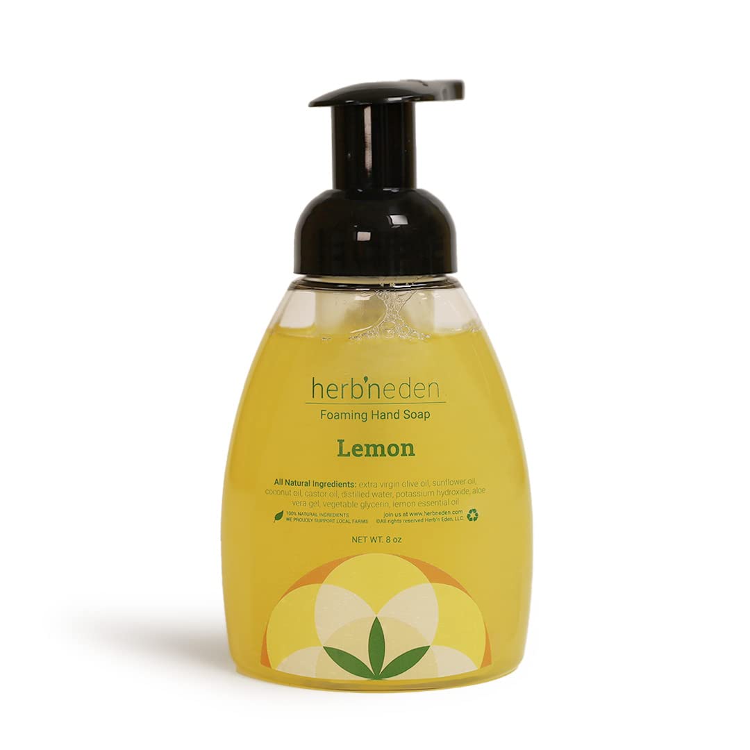Photo 1 of ’n Eden Lemon Foaming Hand Soap, Moisturizing for Dry Skin, Gentle Hand Wash, 100% Pure Ingredients, Essential Oils, 8 oz