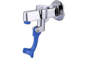 iVIGA Glass Filler Faucet Wall Mount, Push-Back Water Bottle Filling Station, Brass Glass Filling Station Commercial Water Filler Faucet for Bar Cafe Hotel Kitchen Restaurant - Female Inlet & Flange