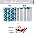 HLC.ME Lattice Print Geometric Home Theater Blackout Curtains - Thermal Heat & Cold Draft Blocker - Light Blocking Energy Smart Window Drapery Curtain Grommet Panels, Set of 2, 52 W x 84 L - Teal Blue