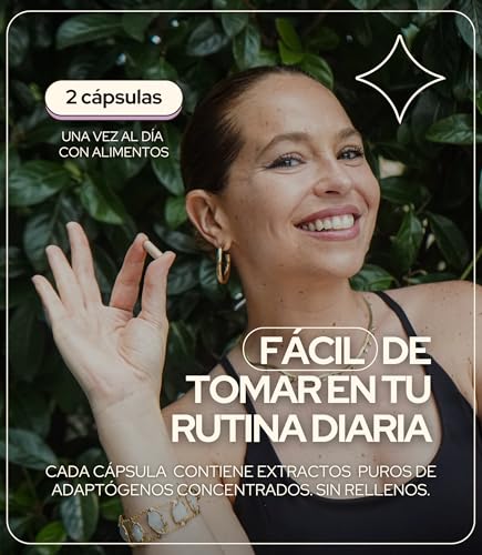 NOMUK Woman Hormo Balance Suplementos para Mujer Ginseng Panax Maca Shatavari y Schisandra Raíces y Hongos Adaptógenos Fórmula Vegetal para Rutinas de Bienestar 120 Cápsulas Veganas Naturales