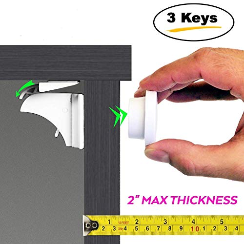 llaves de repuesto universales para cerraduras magnéticas de gabinete seguridad infantil para cajones y gabinetes - cerraduras de gabinete a prueba de niños  by eco-baby