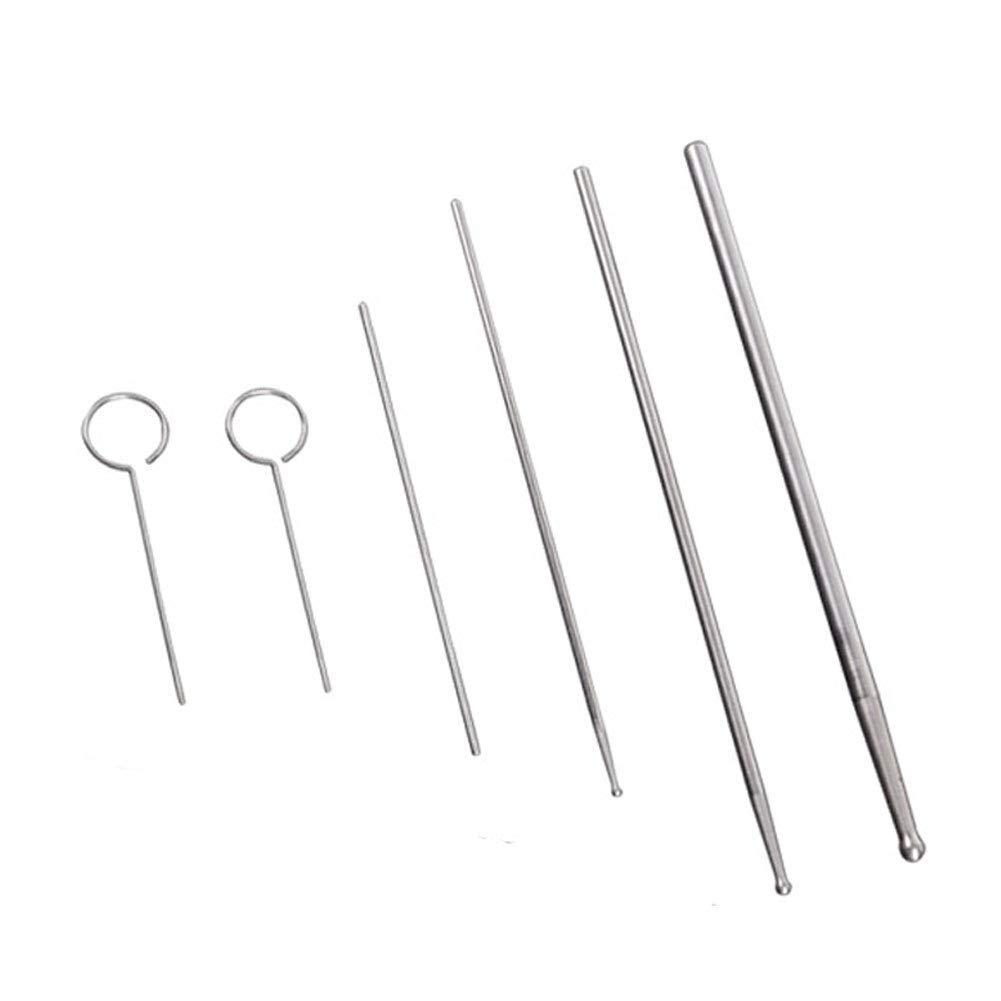 PETSTARCX 6 Pack Round Ball Tip Reptiles Snake Probe Portable Probe Kit