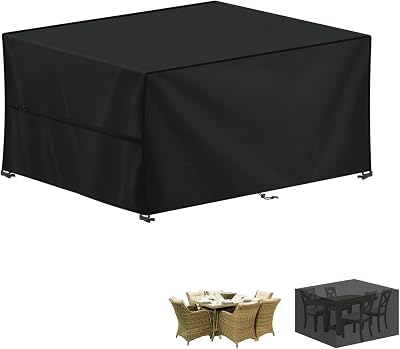 LAMUNI Garden Furniture Cover 420D Oxford 140x80x75cm Waterproof UV