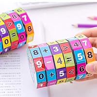 Sinwo New Children Kids Mathematics Numbers Magic Cube Toy Educational Toy Puzzle Game Gift (A)