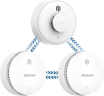 WISUALARM Smoke and Heat Alarm Bundle Scotland Pre-Linked 10-Year Battery