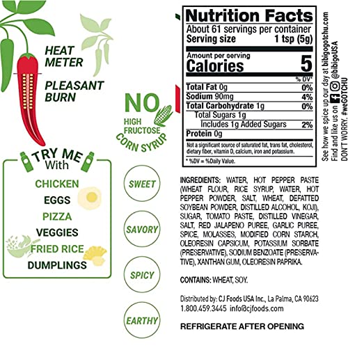 bibigo GOTCHU Extra Spicy Korean Hot Sauce, Made with Gochujang