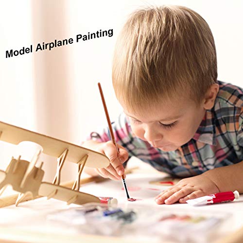 Miniature Model Paint Brush Set - 11 Pieces Fine Detail Painting Brushes for Art Painting - Acrylic, Watercolor, Gouache, Oil - Airplane Kits, Ceramic, Warhammer 40k