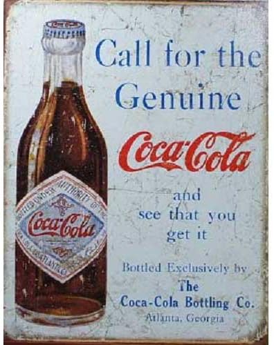 Amazon Co Jp ブリキ看板 Coca Cola コカ コーラ Call For The Genuine 並行輸入品 ホーム キッチン