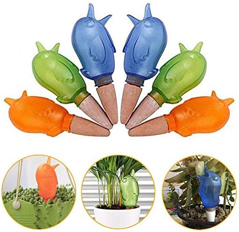 6 Pack Self Watering Spikes, Bird Shape Plant Self Watering Stakes, Plastic Outdoor Indoor Plants Auto Watering Drippers Devices for Journey, Vacation